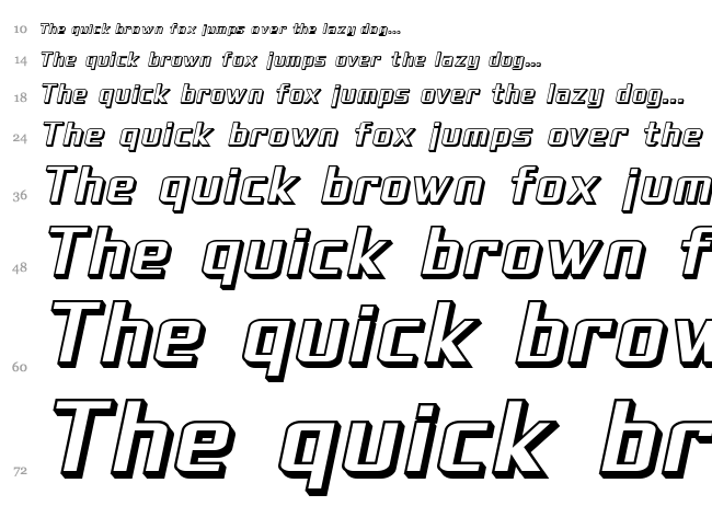 SF Theramin Gothic font waterfall